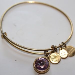 Gold Alex and Ani gem bracelet